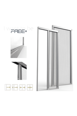 Moustiquaire FREE SILENT PLUS avec réservoir fermé et guide de 3 mm, adaptée aux portes